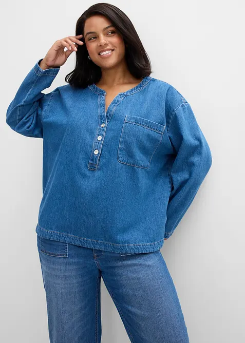 Blouse en jean, bonprix