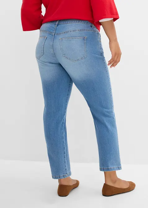 Jean droit, taille mi-haute, cropped, bonprix