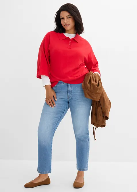 Jean droit, taille mi-haute, cropped, bonprix