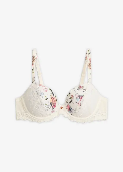 Soutien-gorge &agrave; coques et dentelle, bonprix