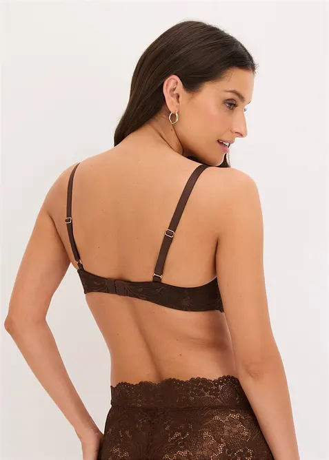 Soutien-gorge &agrave; coques et dentelle, bonprix