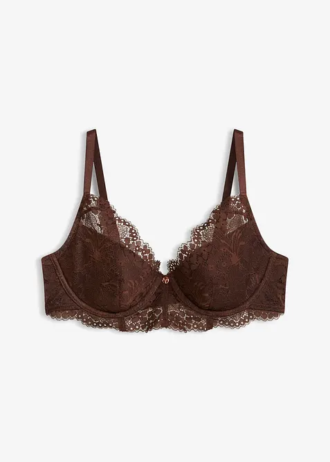 Soutien-gorge &agrave; coques et dentelle, bonprix
