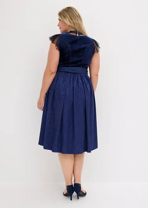Dirndl mit Samt in Midil&auml;nge (2-tlg.Set), bonprix