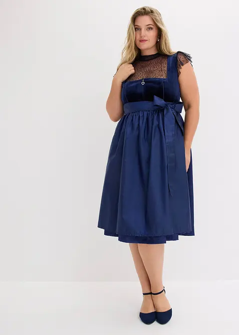 Dirndl mit Samt in Midil&auml;nge (2-tlg.Set), bonprix