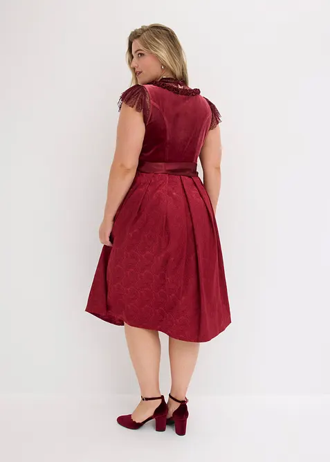 Dirndl mit Samt in Midil&auml;nge (2-tlg.Set), bonprix