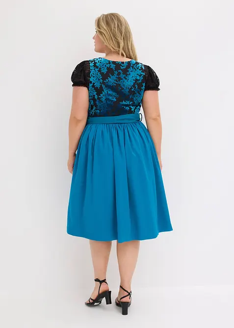 Dirndl mit Samt in Midil&auml;nge (2-tlg.Set), bonprix