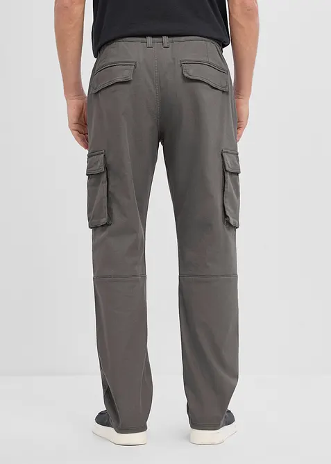 Classic Fit Stretch-Cargohose mit Dehnbund, Straight, bonprix