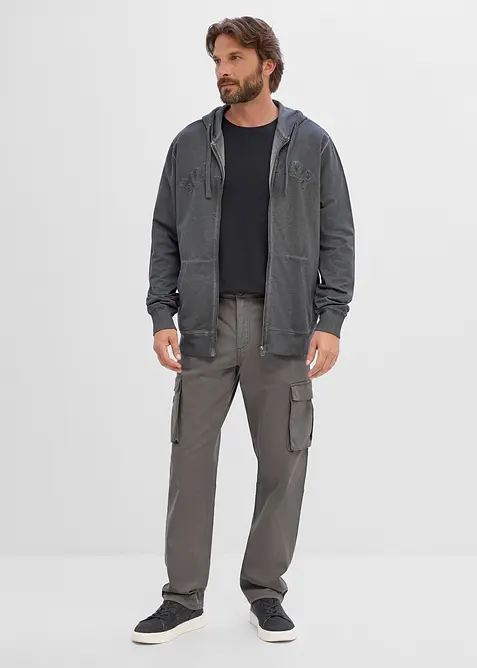 Classic Fit Stretch-Cargohose mit Dehnbund, Straight, bonprix