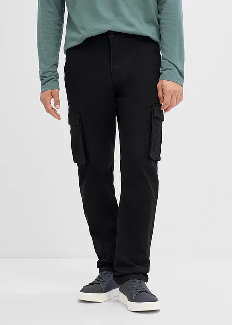 Classic Fit Stretch-Cargohose mit Dehnbund, Straight, bonprix
