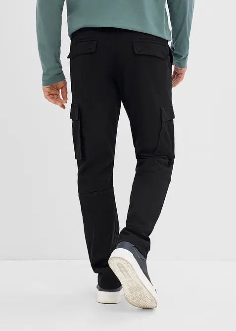 Classic Fit Stretch-Cargohose mit Dehnbund, Straight, bonprix