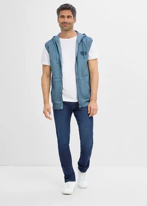 Sweat sans manches &agrave; capuche 100% coton, effet d&eacute;lav&eacute;, bonprix