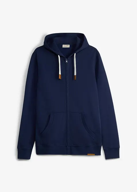 Kapuzen-Sweatjacke aus reiner Baumwolle, bonprix