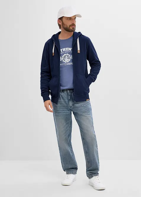 Kapuzen-Sweatjacke aus reiner Baumwolle, bonprix