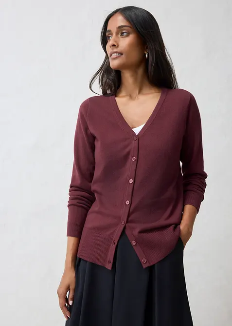 Feinstrickjacke aus weichem Woll-Mix, bonprix
