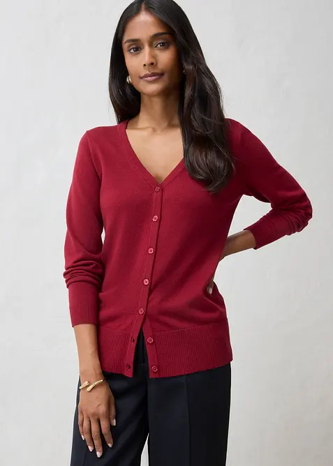 Feinstrickjacke aus weichem Woll-Mix, bonprix