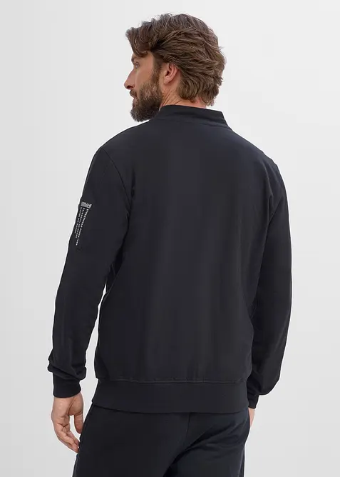 Sweat zipp&eacute; bomber 100% coton, bonprix