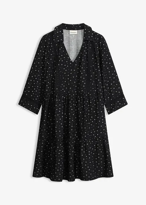 Robe courte en viscose m&eacute;lang&eacute;e, bonprix