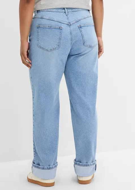 Jean droit et loose, taille haute, bonprix