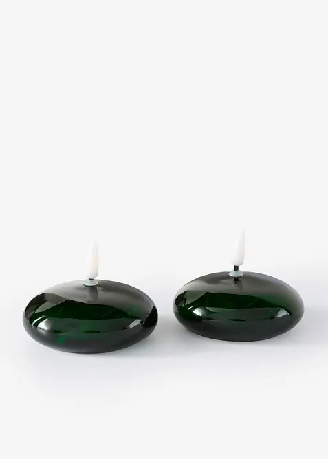 Lot de 2&nbsp;bougies LED forme lampe &agrave; huile, bonprix