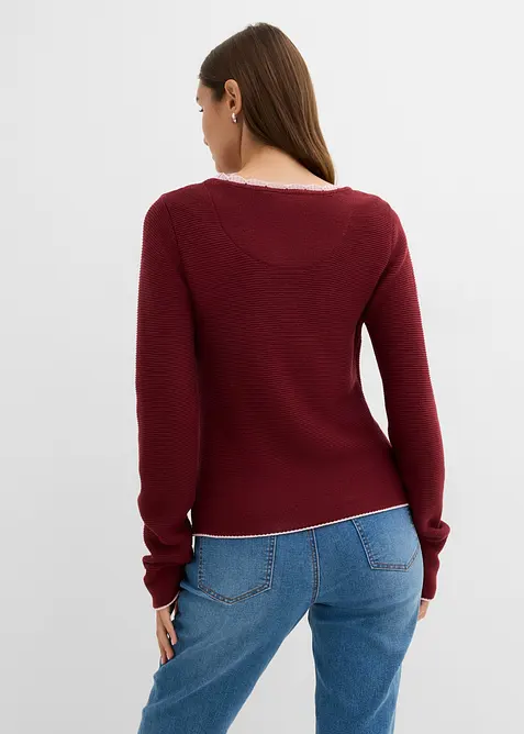 H&uuml;bsche Trachten-Strickjacke mit Stickerei, bonprix