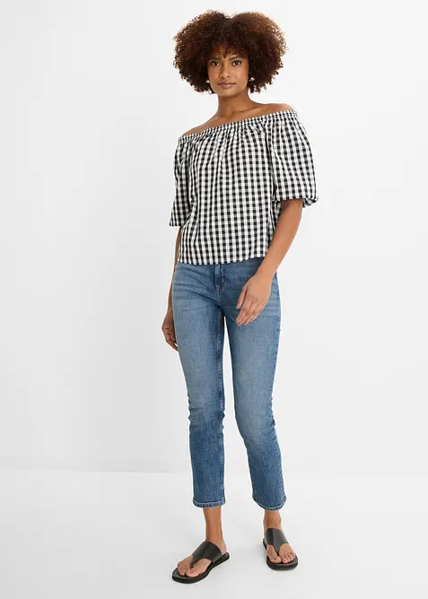 Carmenbluse aus reiner Baumwolle, bonprix