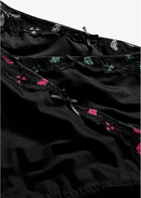 Slip mit Spitze (3er Pack), bonprix