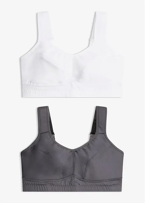 Sport-BH mit mittlerem Halt (2er Pack), bonprix