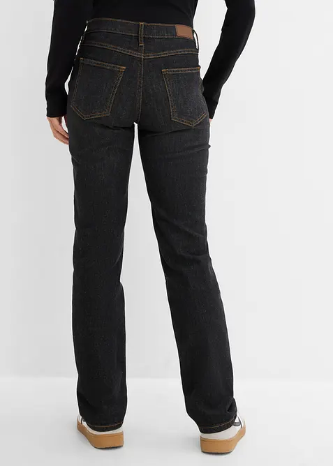 Jean droit taille mi-haute, extensible, bonprix