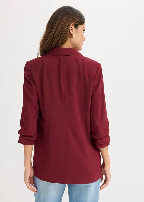 Blazer long &agrave; manches drap&eacute;es, bonprix