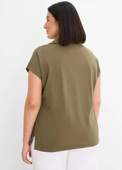 Polo en coton extensible, bonprix