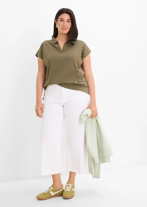 Polo en coton extensible, bonprix