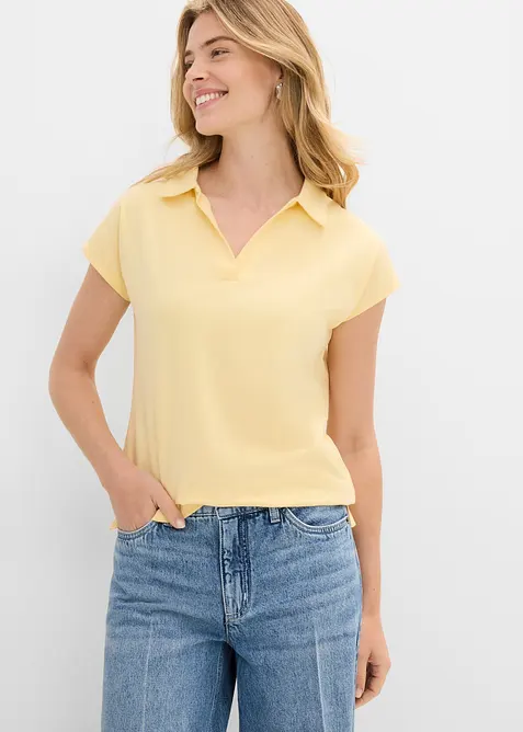 Polo en coton extensible, bonprix