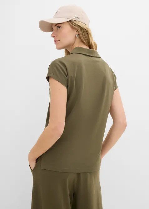 Poloshirt aus elastischem Baumwoll-Mix, bonprix