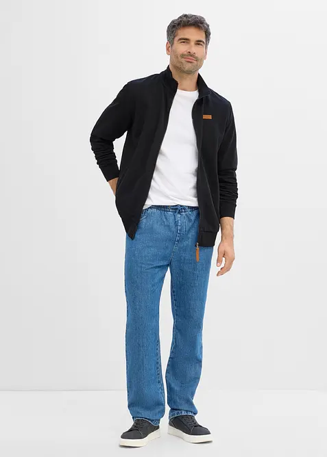 Sweat zipp&eacute; &agrave; col montant et d&eacute;tails, bonprix
