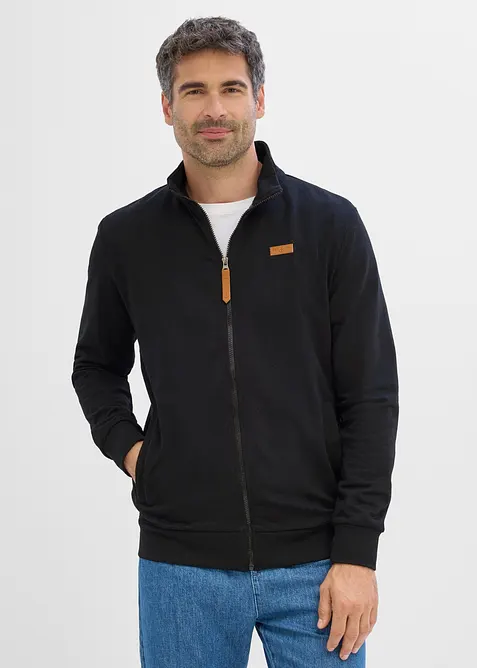 Sweat zipp&eacute; &agrave; col montant et d&eacute;tails, bonprix