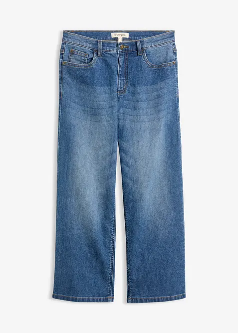 Wide-Leg-Jeans Mid Waist, bonprix