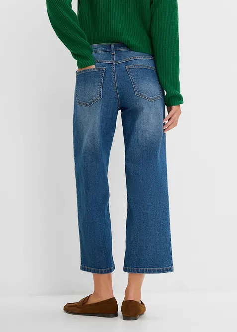Wide-Leg-Jeans Mid Waist, bonprix