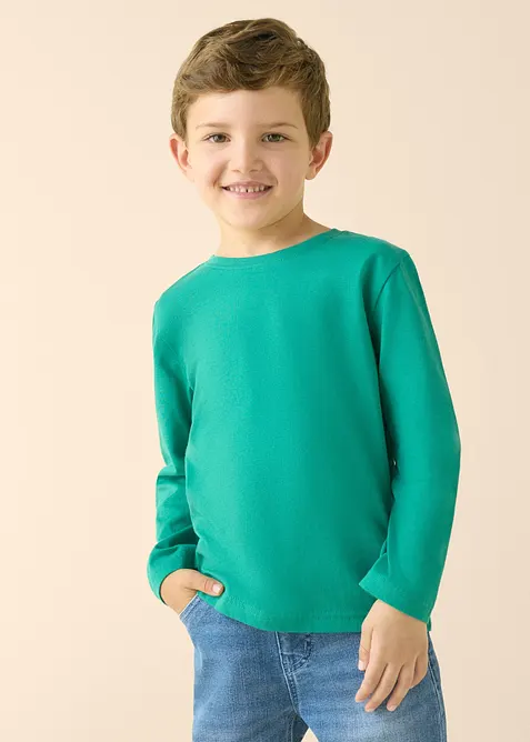 Langarmshirt mit Bio-Baumwolle (3er Pack), bonprix