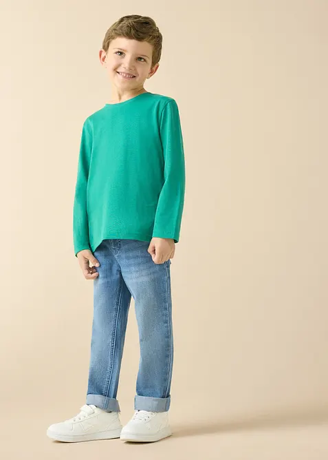 Langarmshirt mit Bio-Baumwolle (3er Pack), bonprix