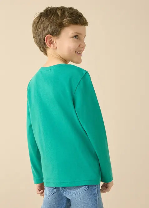 Langarmshirt mit Bio-Baumwolle (3er Pack), bonprix