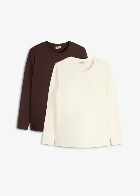 Umstands- und Stillshirts aus Bio-Baumwolle (2er Pack), bonprix