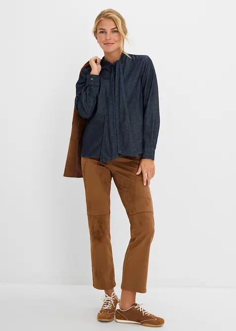 Jeansbluse aus reiner Baumwolle, bonprix