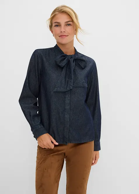 Jeansbluse aus reiner Baumwolle, bonprix