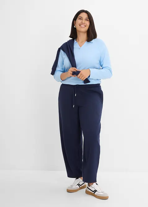 Pantalon sweat coupe barrel 100% coton, bonprix