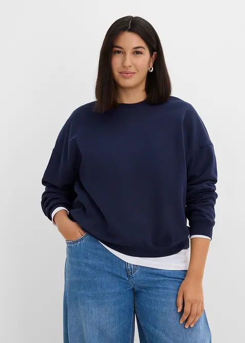 Sweat court 100% coton, bonprix