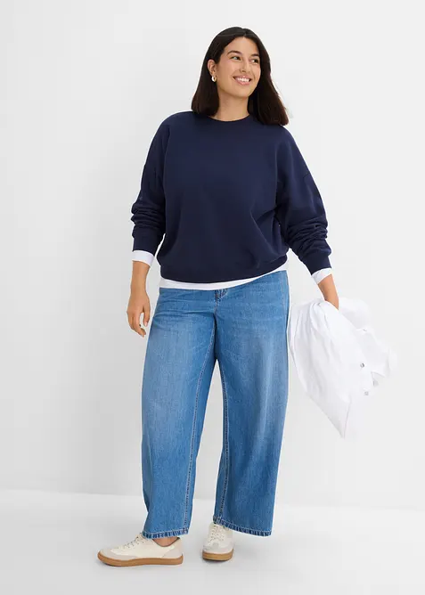 Sweat court 100% coton, bonprix