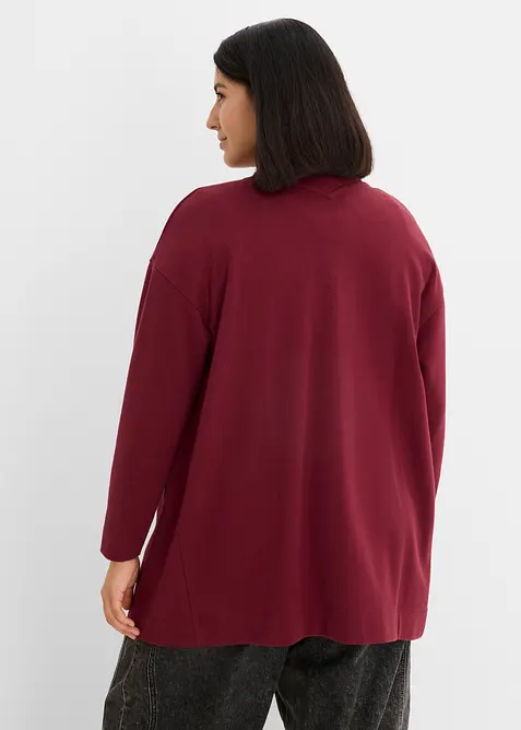 Gilet long en sweat doux, bonprix