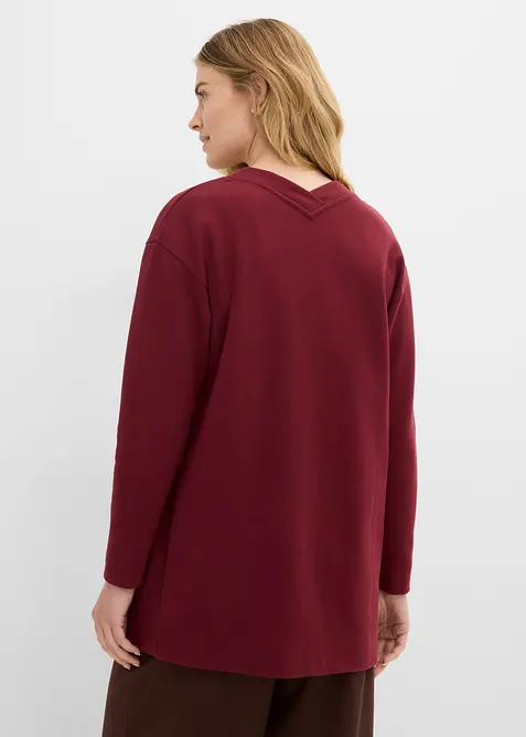 Long-Sweatjacke aus weichem Baumwoll-Mix, bonprix