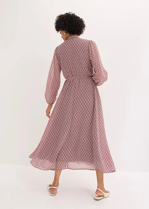 Chiffonkleid mit Kontrast-Pipings, bonprix