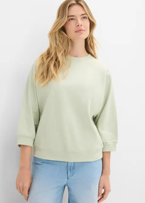 Oversize-Sweatshirt aus reiner Baumwolle, bonprix
